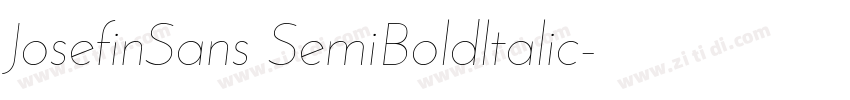 JosefinSans SemiBoldltalic字体转换